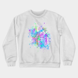 Abstract Vibrant Multicolor Brush Strokes and Splatters 11 Crewneck Sweatshirt